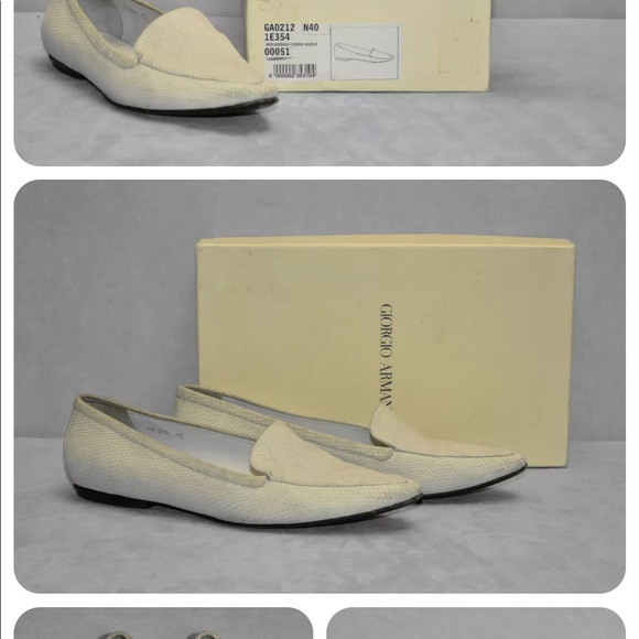 Armani Ivory Snake Loafers - Auththentic - Picture 3 of 5
